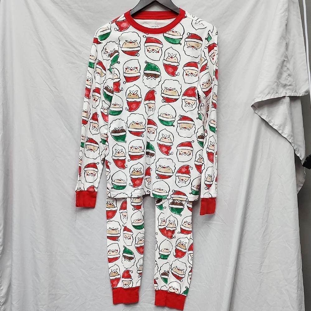 Carter's Size Large Unisex Santa Christmas Pajamas Christmas Holidays Sleepwear